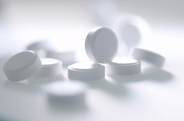 A pile of small white pills