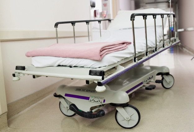 A hospital gurney