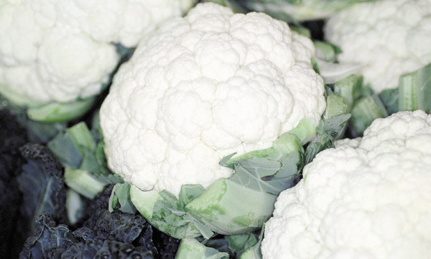 Four bunches of cauliflower