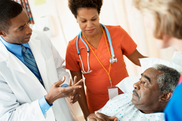 doctor talking to patient