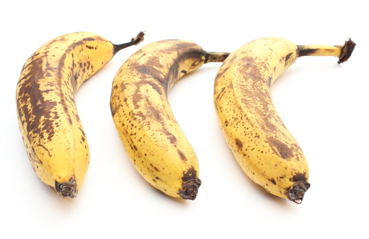 old and overripe bananas