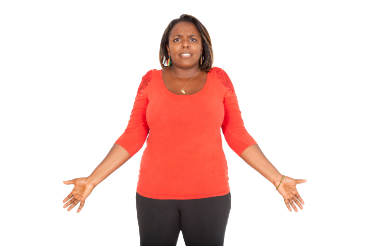 woman looking confused