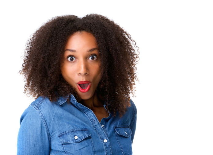 African American Black woman big natural curly hair