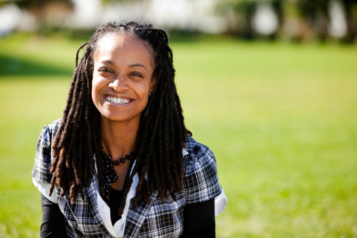 african american woman smiling