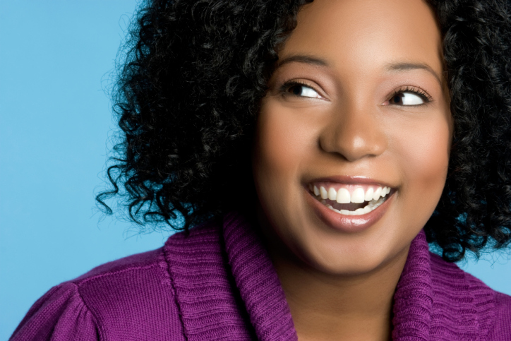 woman smiling