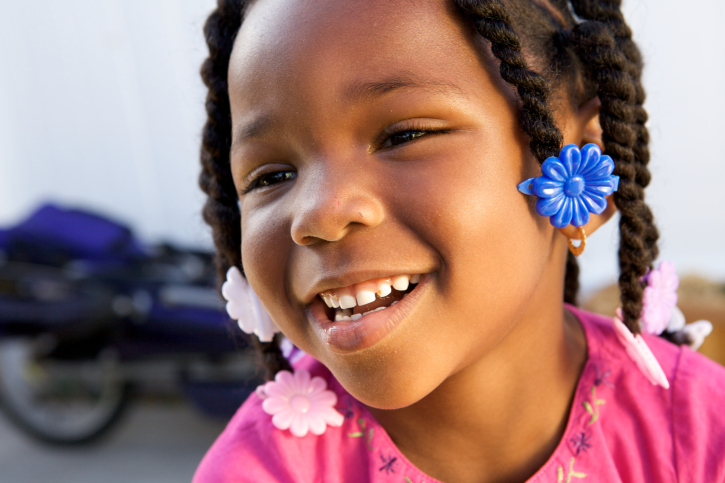 cute girl smiling