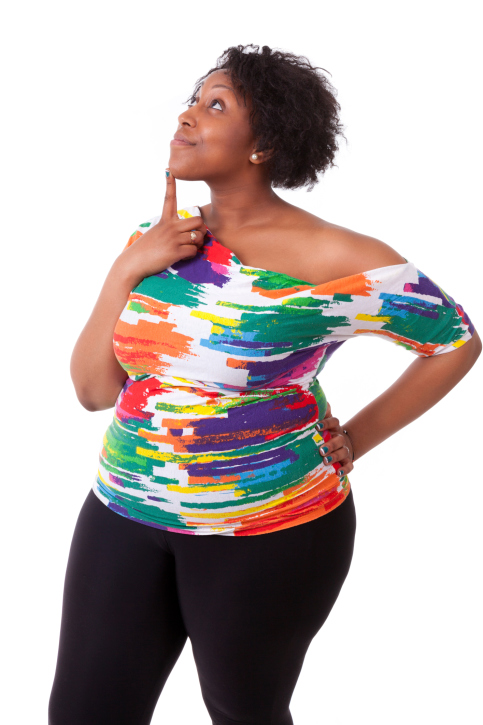 woman standing thinking