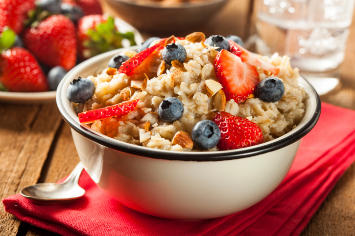 bowl of fruit oatmeal
