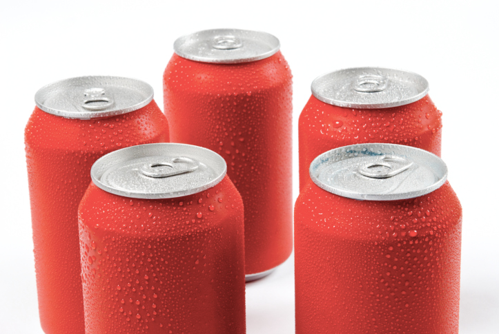 Some red cans cola