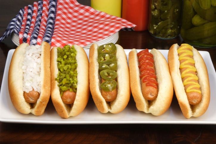 Delicious hot dogs