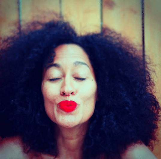 tracee ellis ross red lip