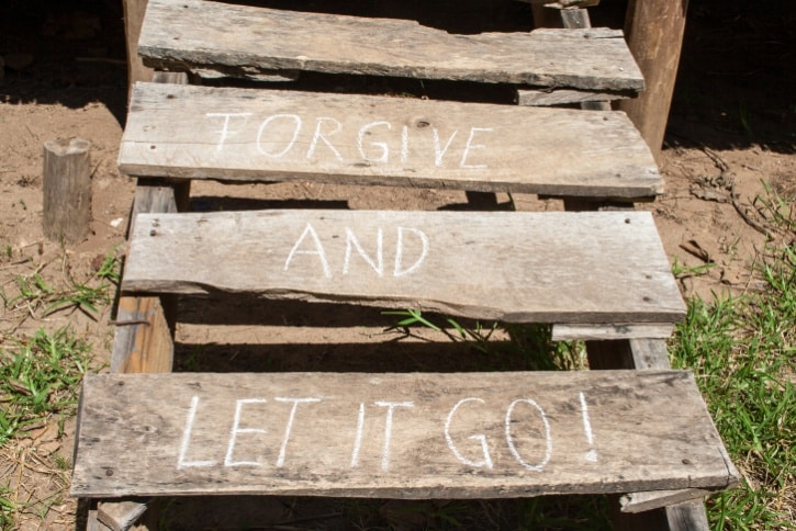 Forgive and let it go sign