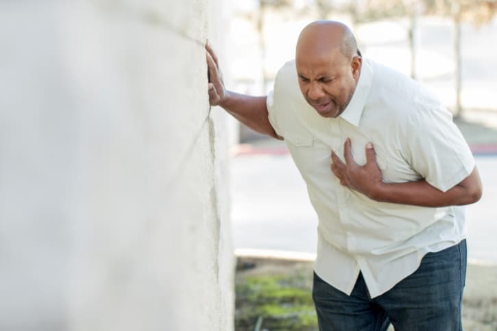 Man Having Chest Pains