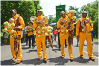 New Orleans’s Treme Brass Band (featured in Beyoncé’s Lemonade) performing in the second line of the Park Exchange event in Chicago, IL, part of the #FindYourPark