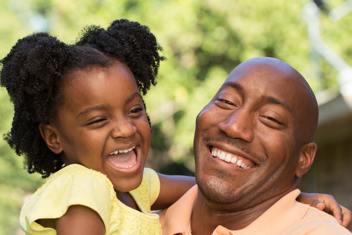 African American father and daughter