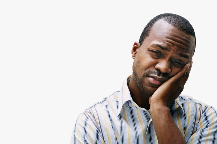 African American man sad