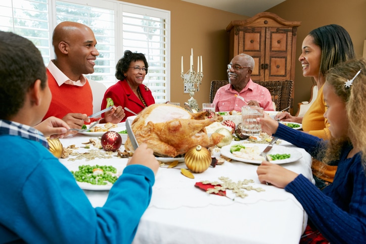 African American holiday dinner