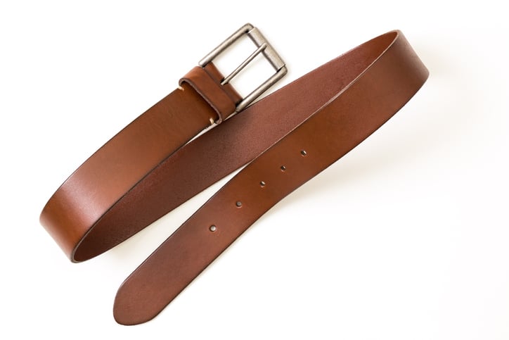 brown leather belt