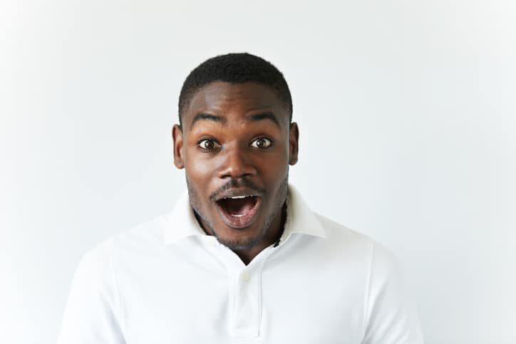 African American man yell