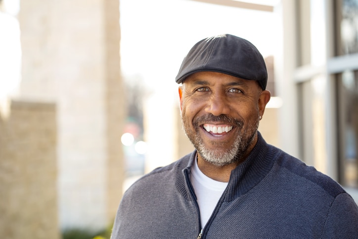 African American man smiling
