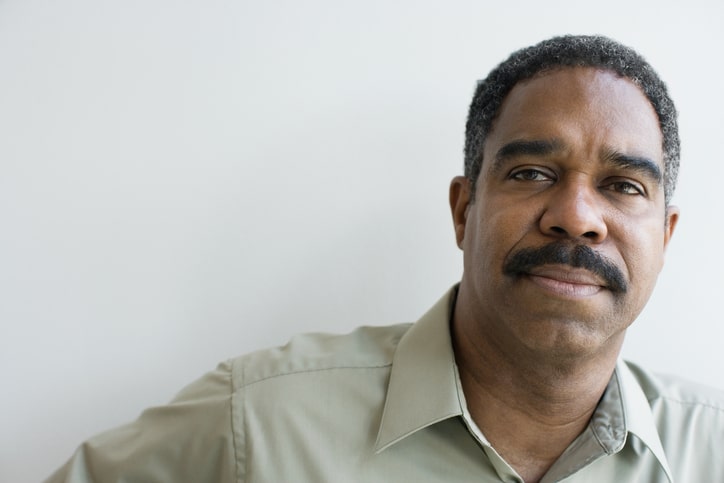 Older African American man serious