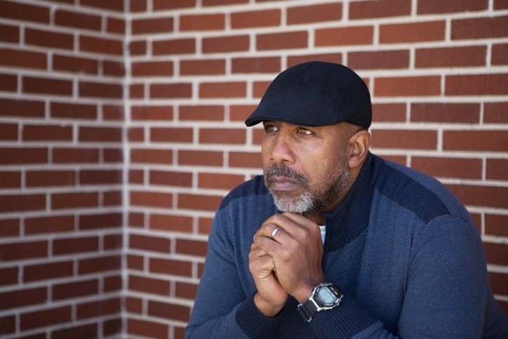 African American man serious