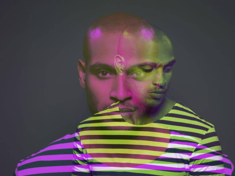 Multiple Exposure of a dark skinned male