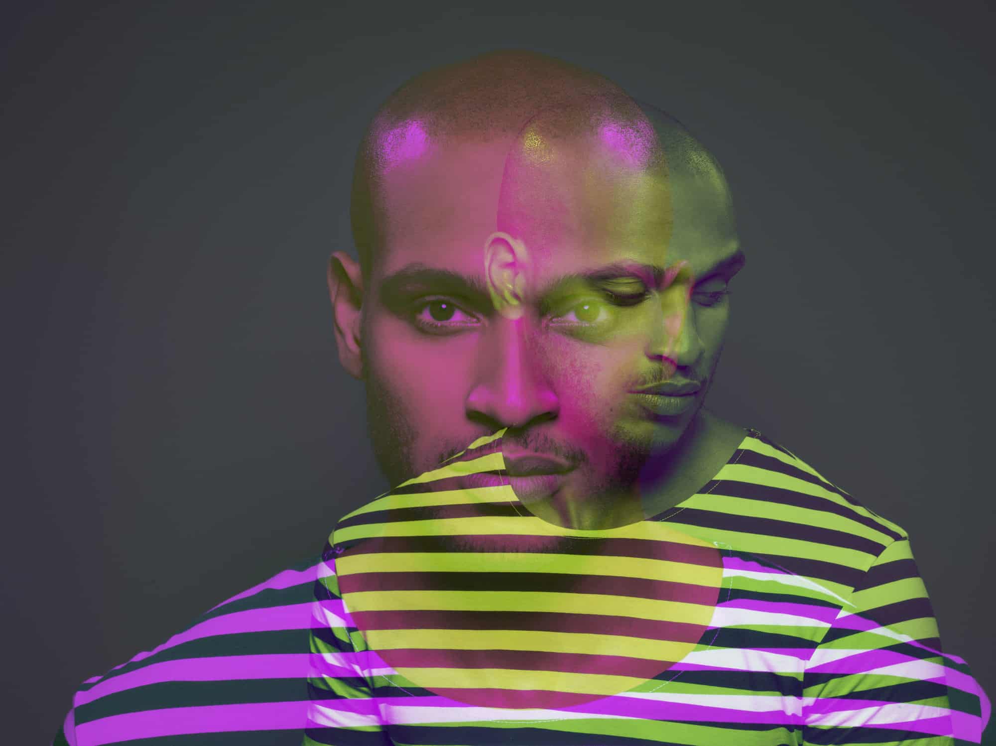 Multiple Exposure of a dark skinned male