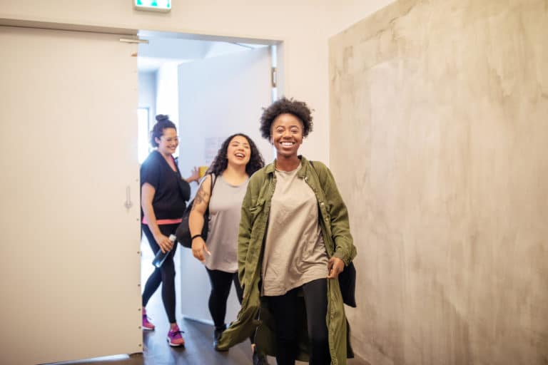 Group of multiracial females