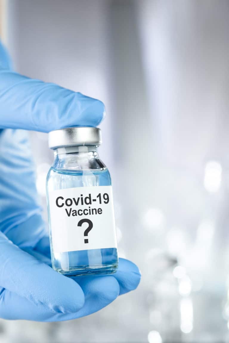 Covid 19 virus, vaccine vial