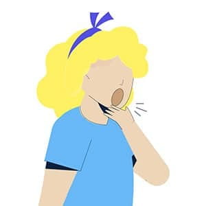 Illustration of child coughing