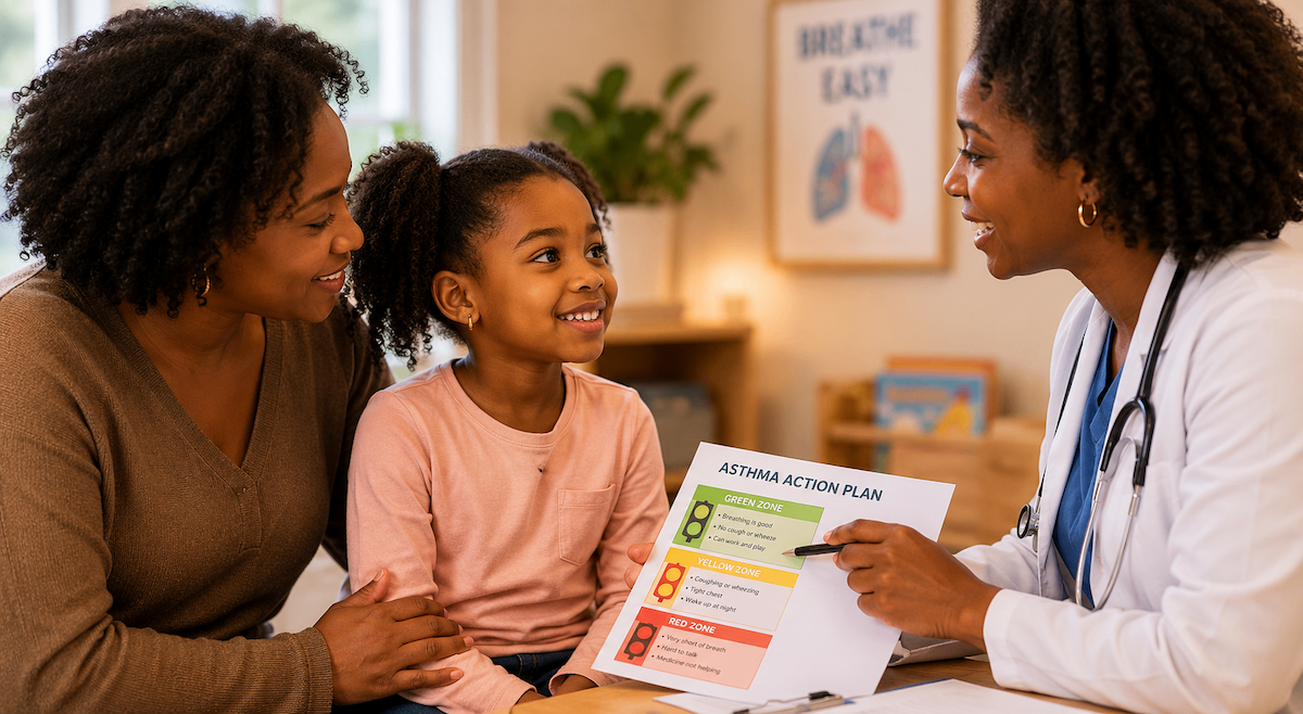 antibiotics for asthma black children