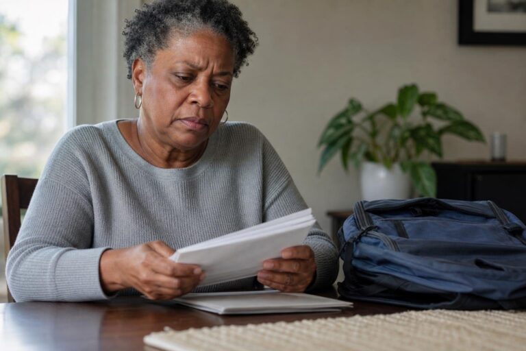Concerned Black mother reflects on single motherhood and later-life health.