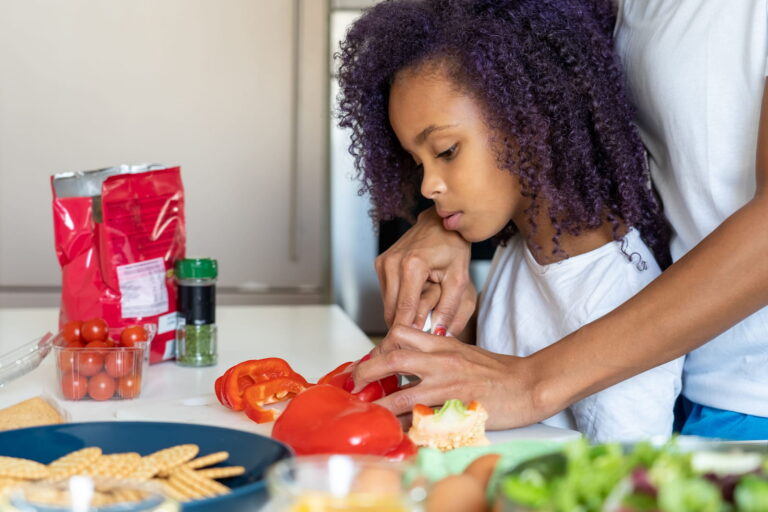 Black students, snacks